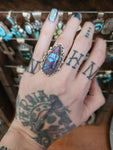 Purple Mojave Tear Drop Ring