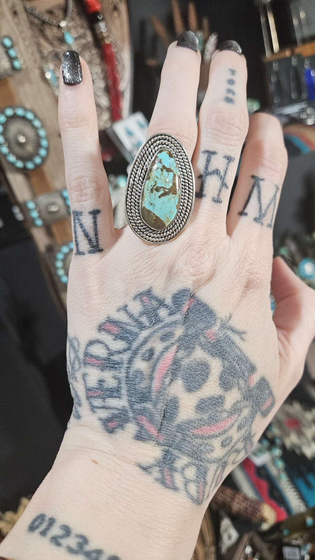 Number 8 Turquoise Ring