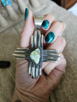 Chimney Butte Palomino Zia Cross Pendant