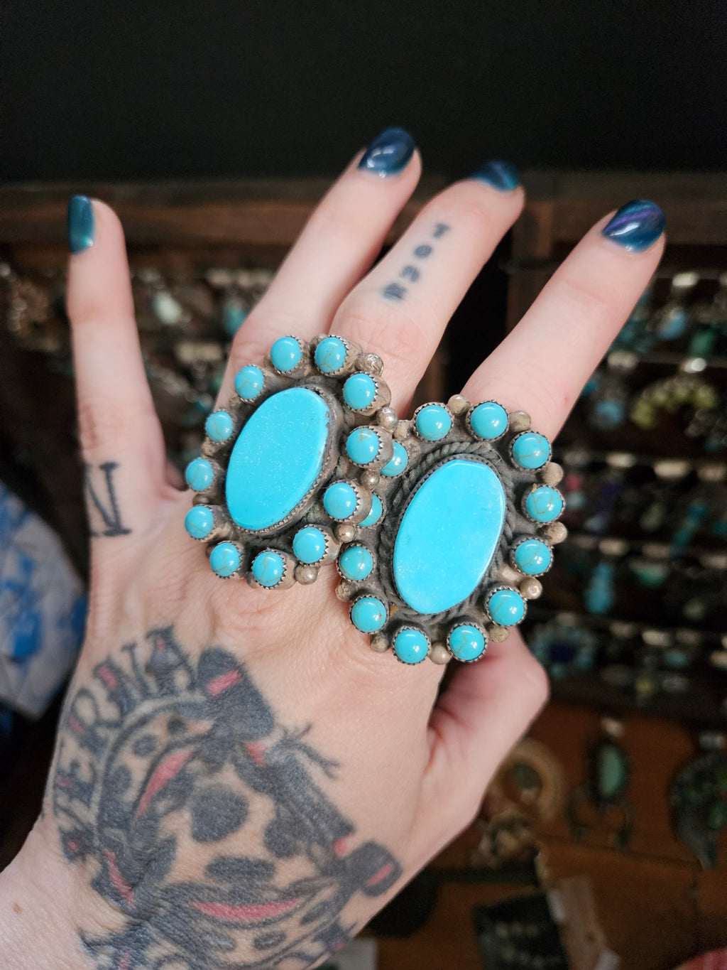 Turquoise Cluster Statement Ring SALE