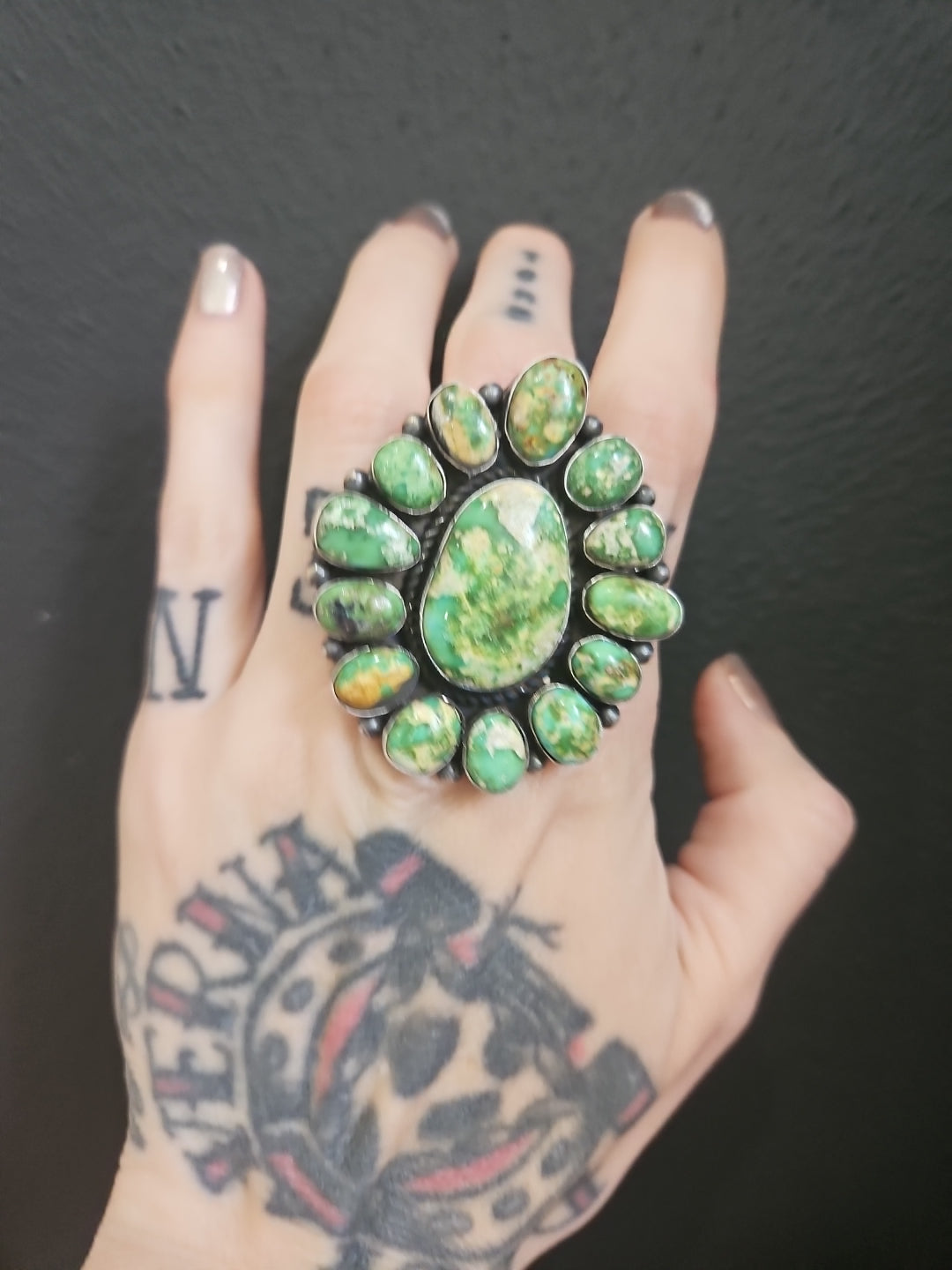 Sonoran Gold Turquoise Cluster Ring SALE