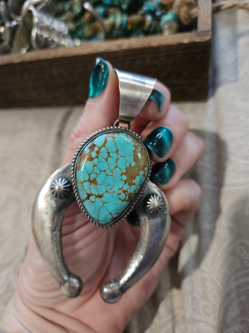 Chimney Butte Number 8 Turquoise Statement Naja