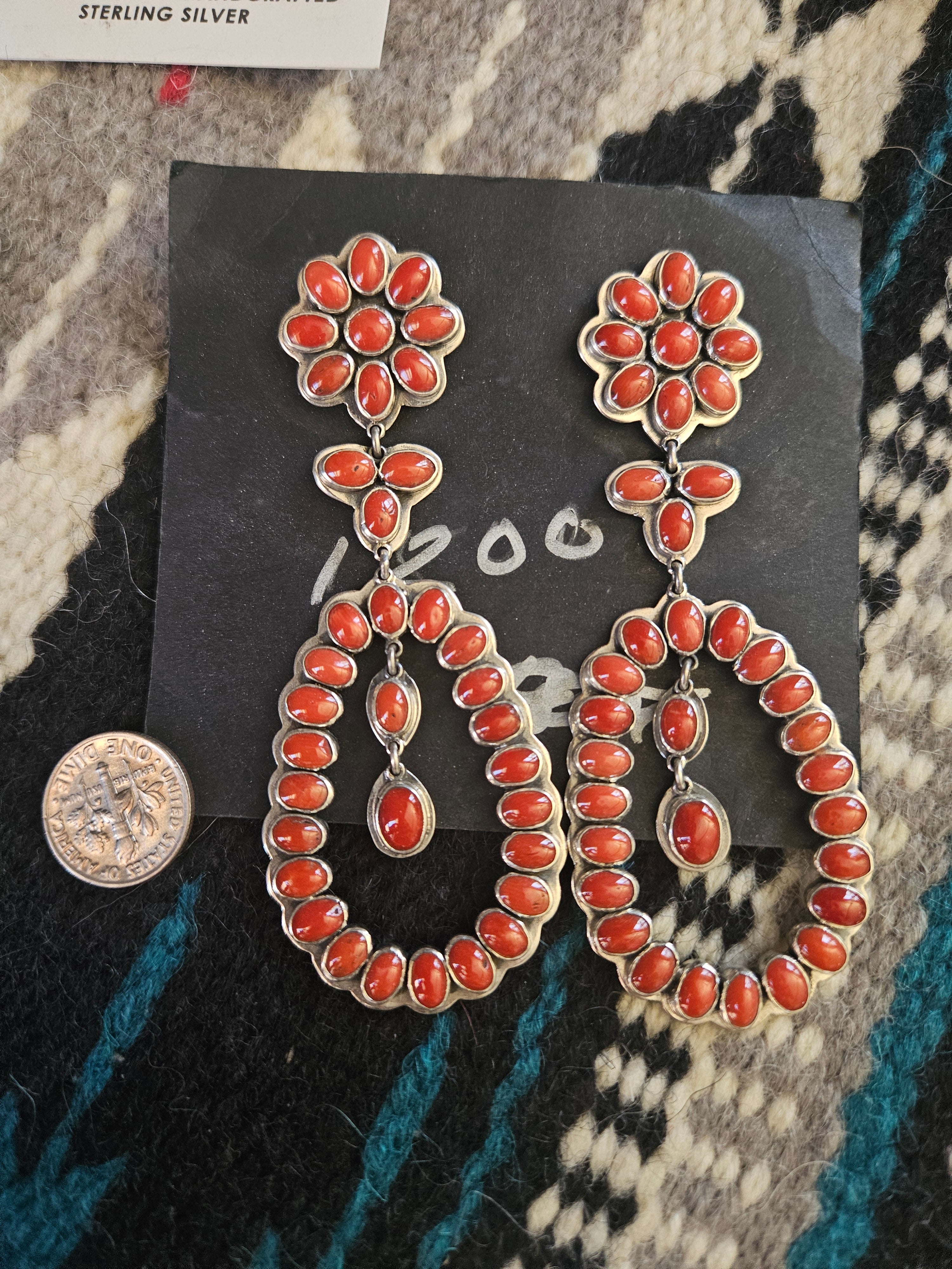 Coral Cluster Statement Earrings by Federico