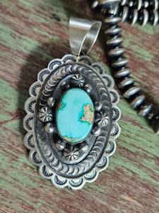 Chimney Butte Turquoise Concho Pendant