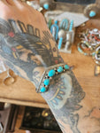 Turquoise Chevron Vintage Cuff