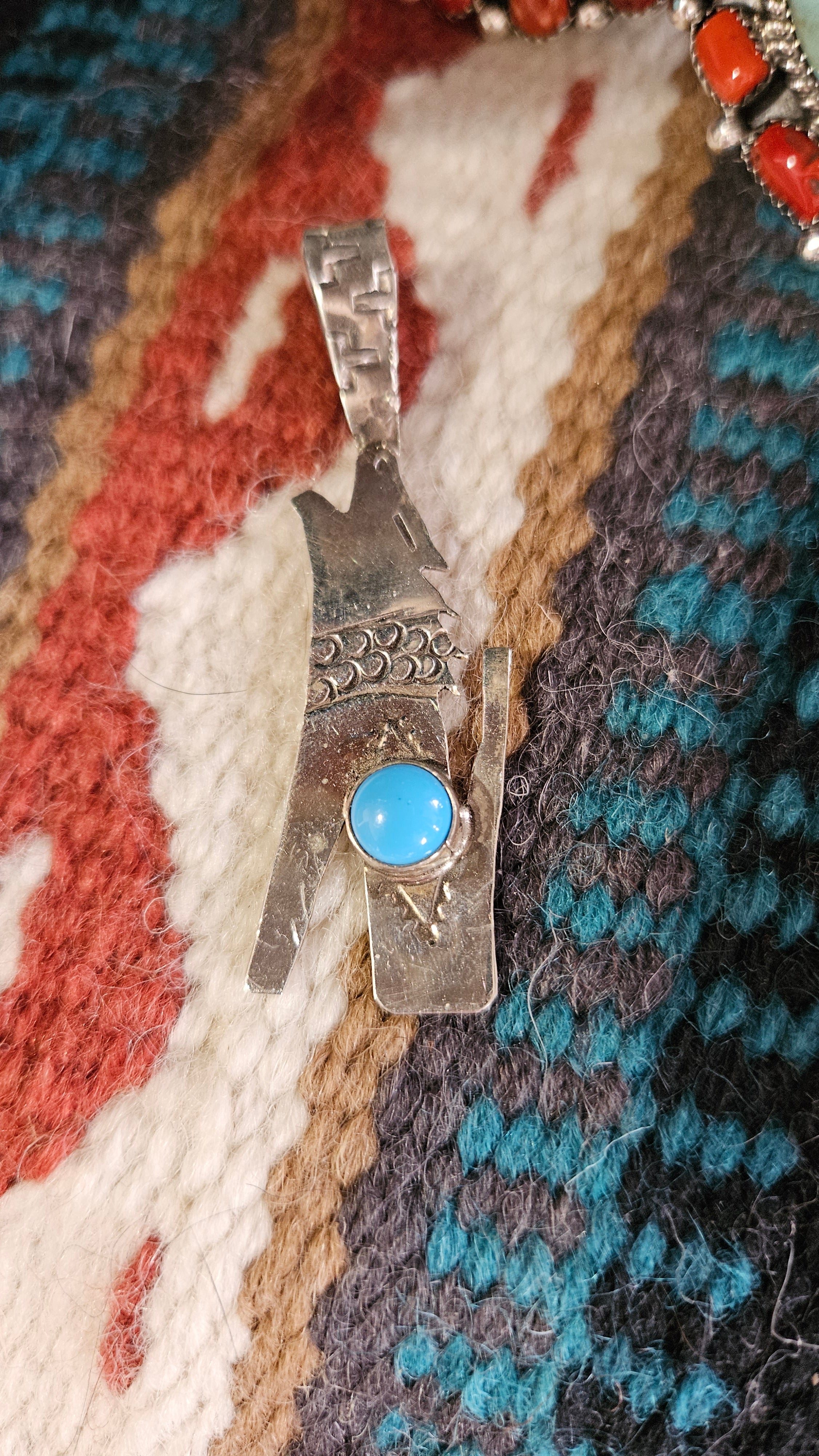 Turquoise Coyote Pendant