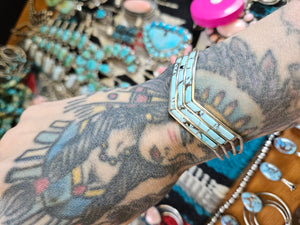 Turquoise V Chevron Sweater Cuff