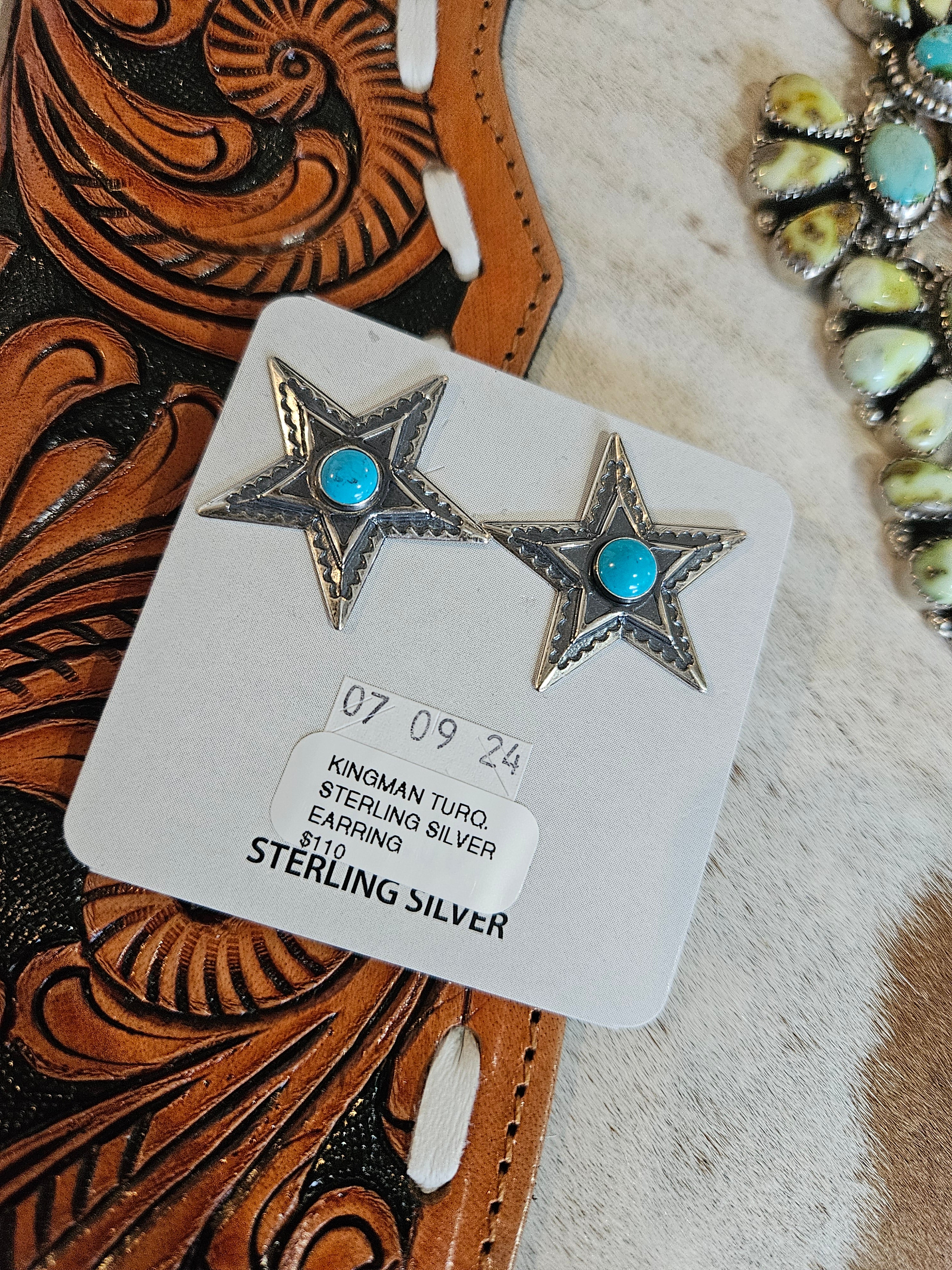 Turquoise Star Earrings