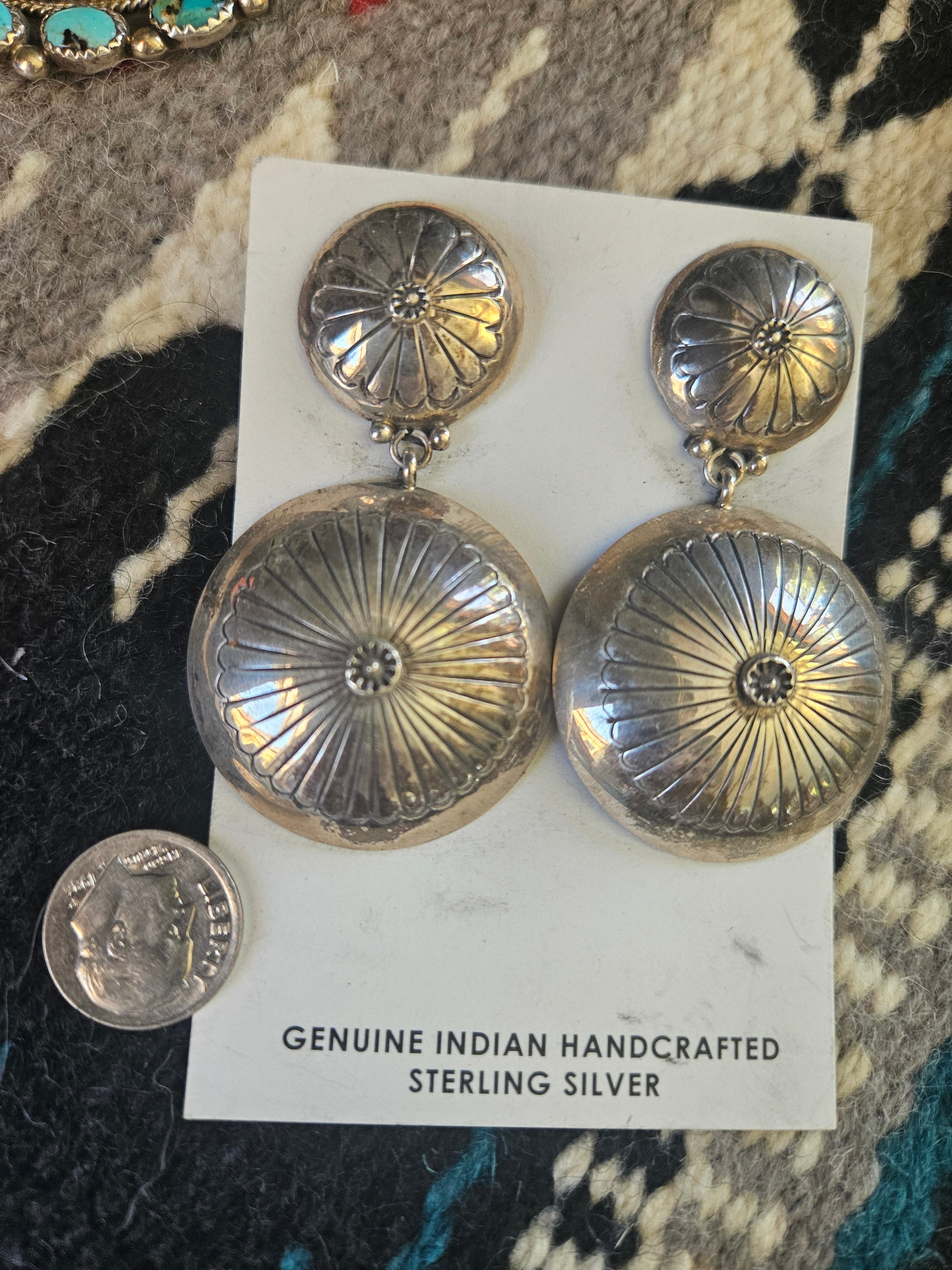 Vintage Style Dome Button Earrings SALE