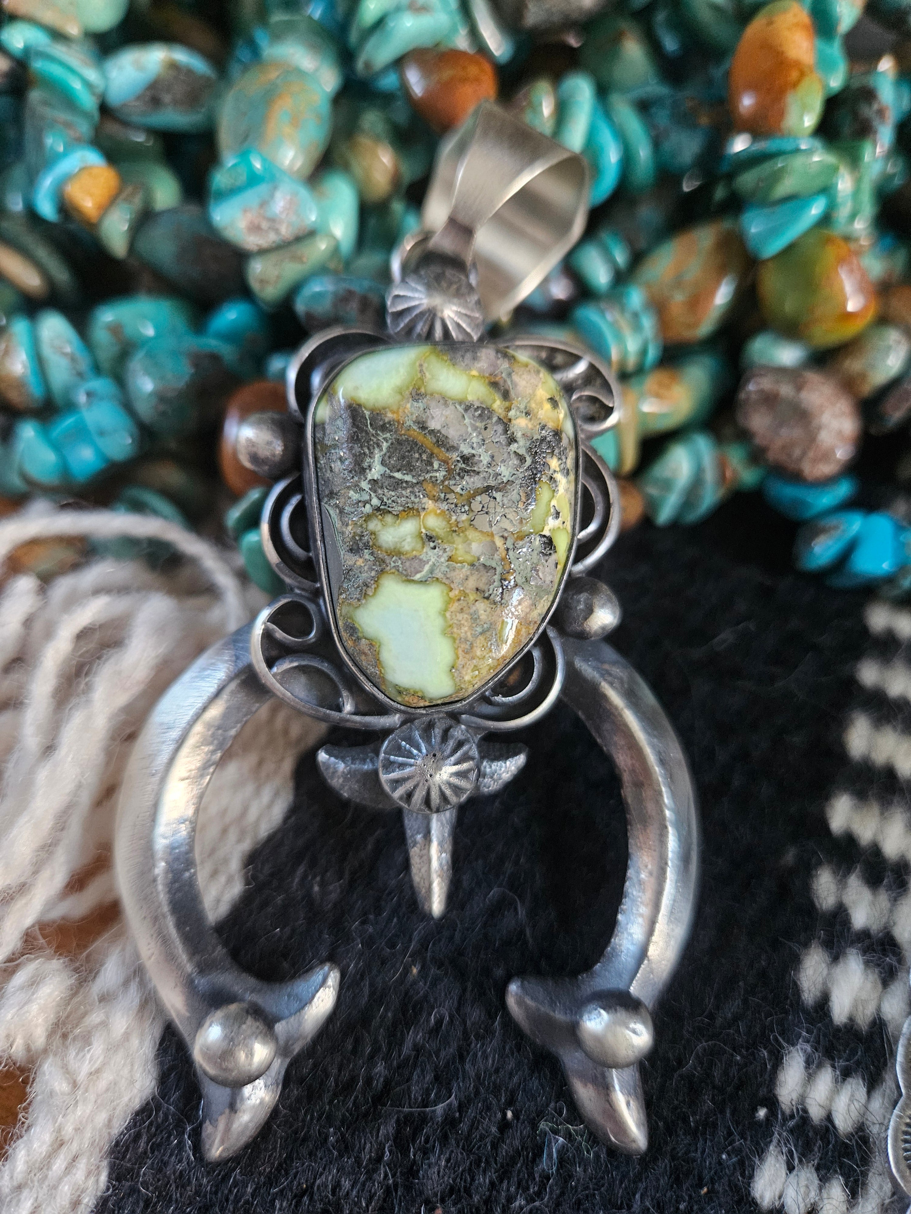 Chimney Butte Big Palomino Naja Pendant with Pyrite SALE