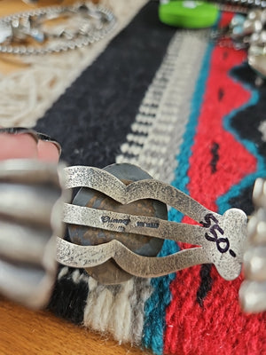 Sandcast Turquoise Chimney Butte Statement Cuff SALE