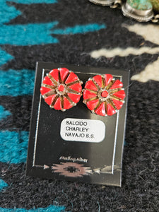 Coral Cluster Earrings SALE