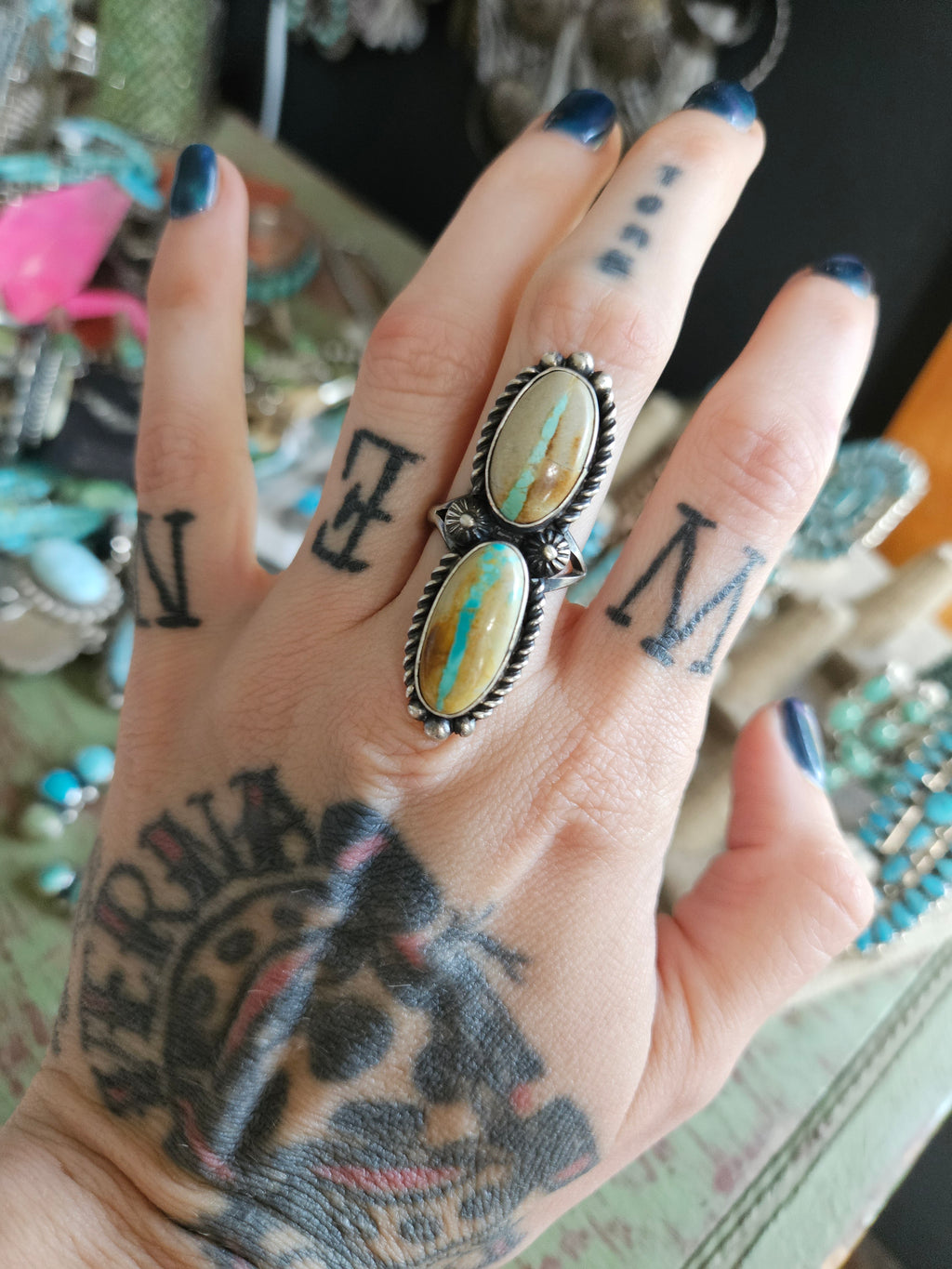 Ribbon Turquoise Ring #3 (Size 7.5)