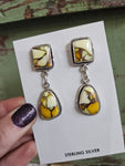 Honey Dahlia Yellow Earrings