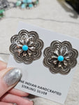 Turquoise Concho Earrings