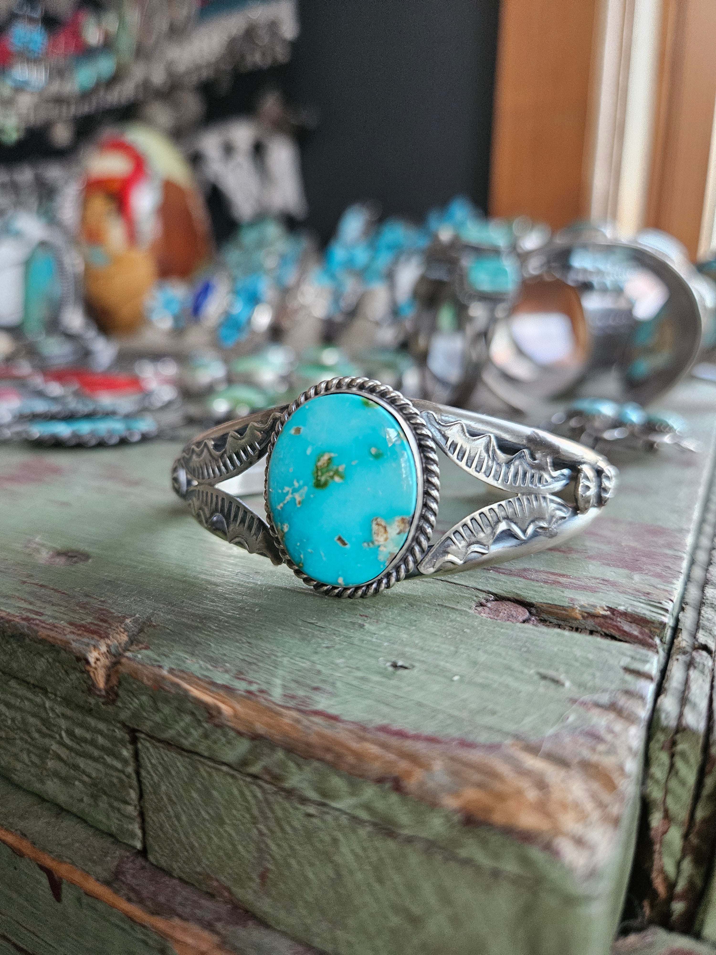Thick Sonoran Turquoise Cuff