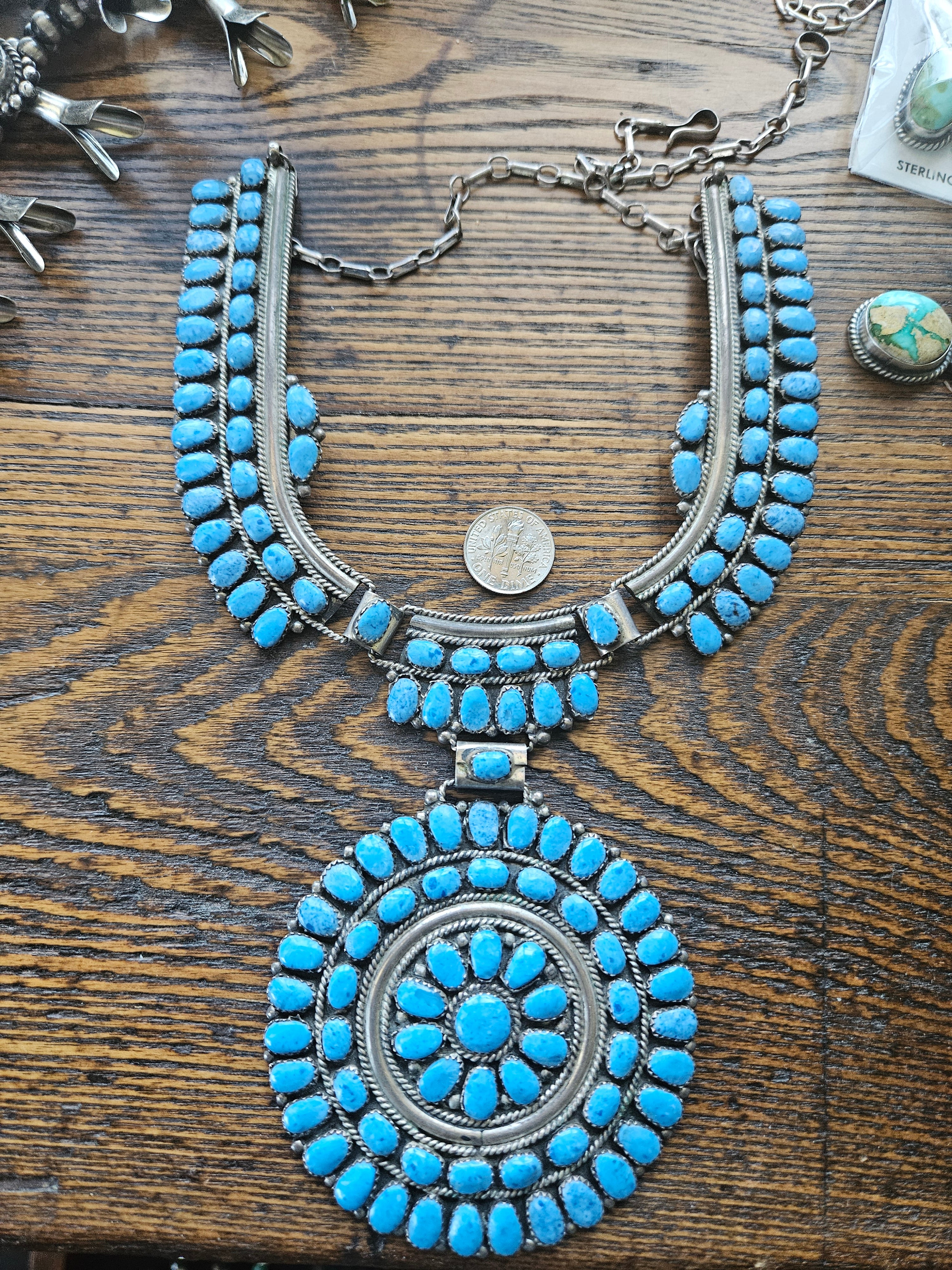 Huge Denim Lapis Cluster Necklace SALE
