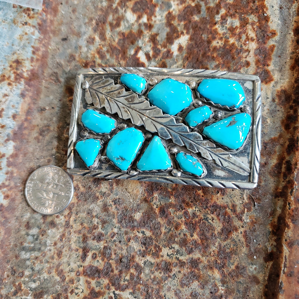 Petite Vintage Turquoise Belt Buckle SALE