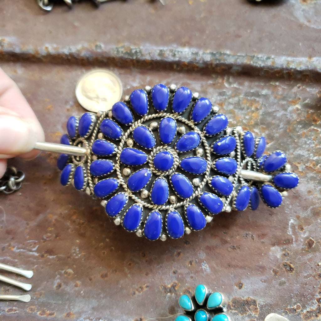 Sterling and Lapis Hair Pin SALE