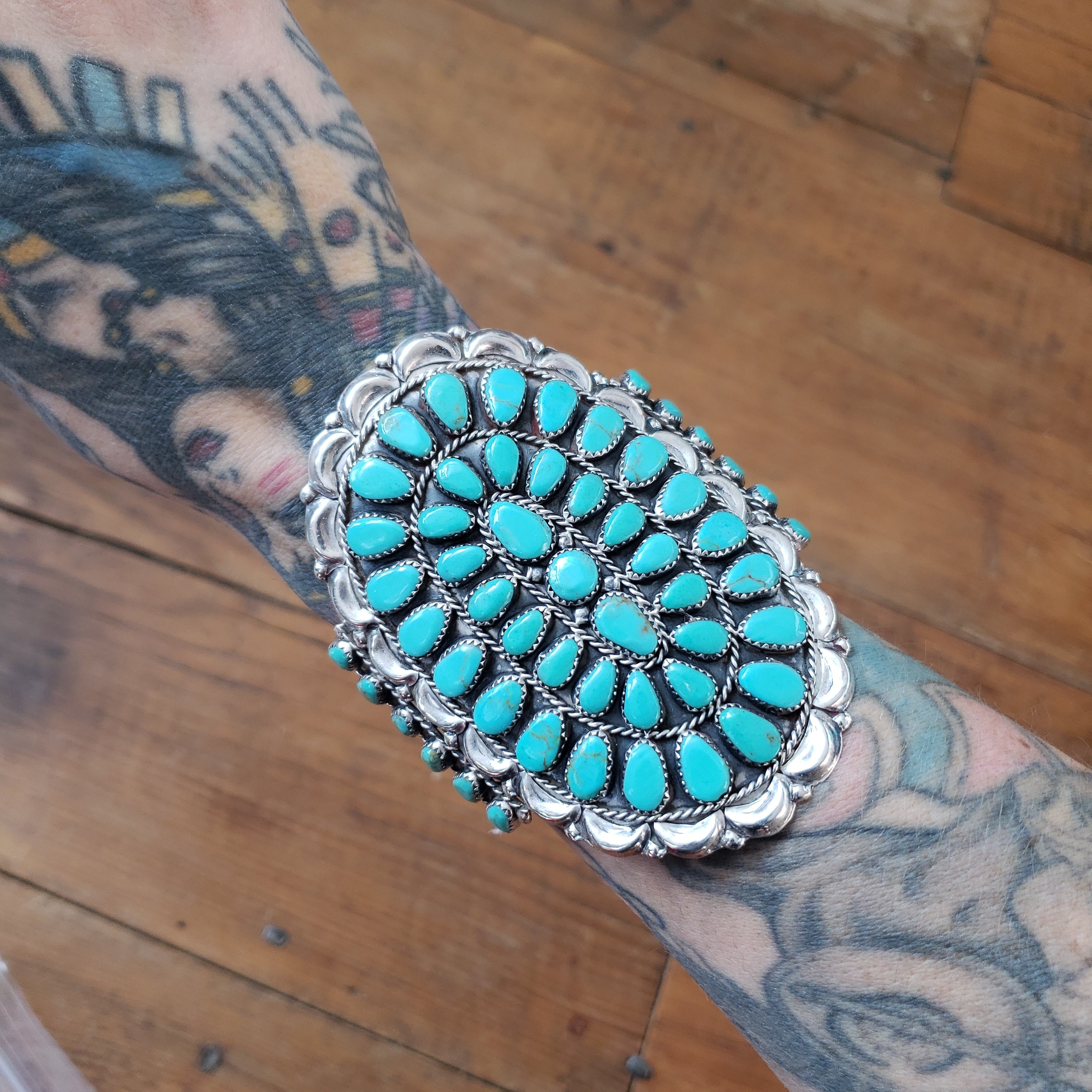 Turquoise Cluster Cuff