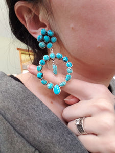 Federico Turquoise Hoop Earrings