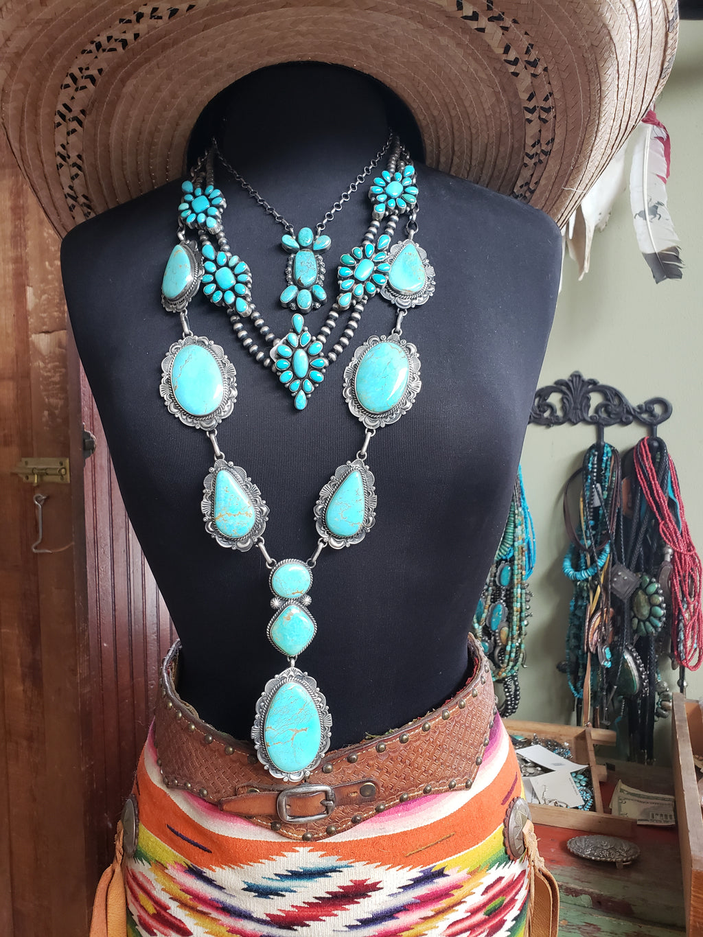 Huge Waist Length Turquoise Lariat SALE