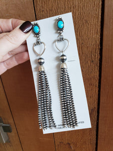 Turquoise Tassel Earrings