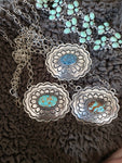 Turquoise Concho Necklace SALE