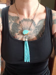 Turquoise Tassel Necklace SALE