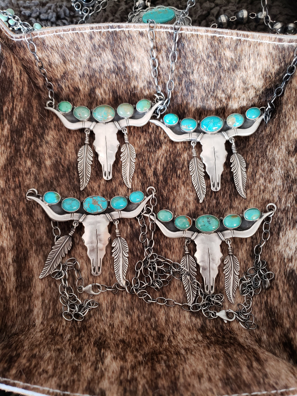 Turquoise Longhorn Necklace SALE