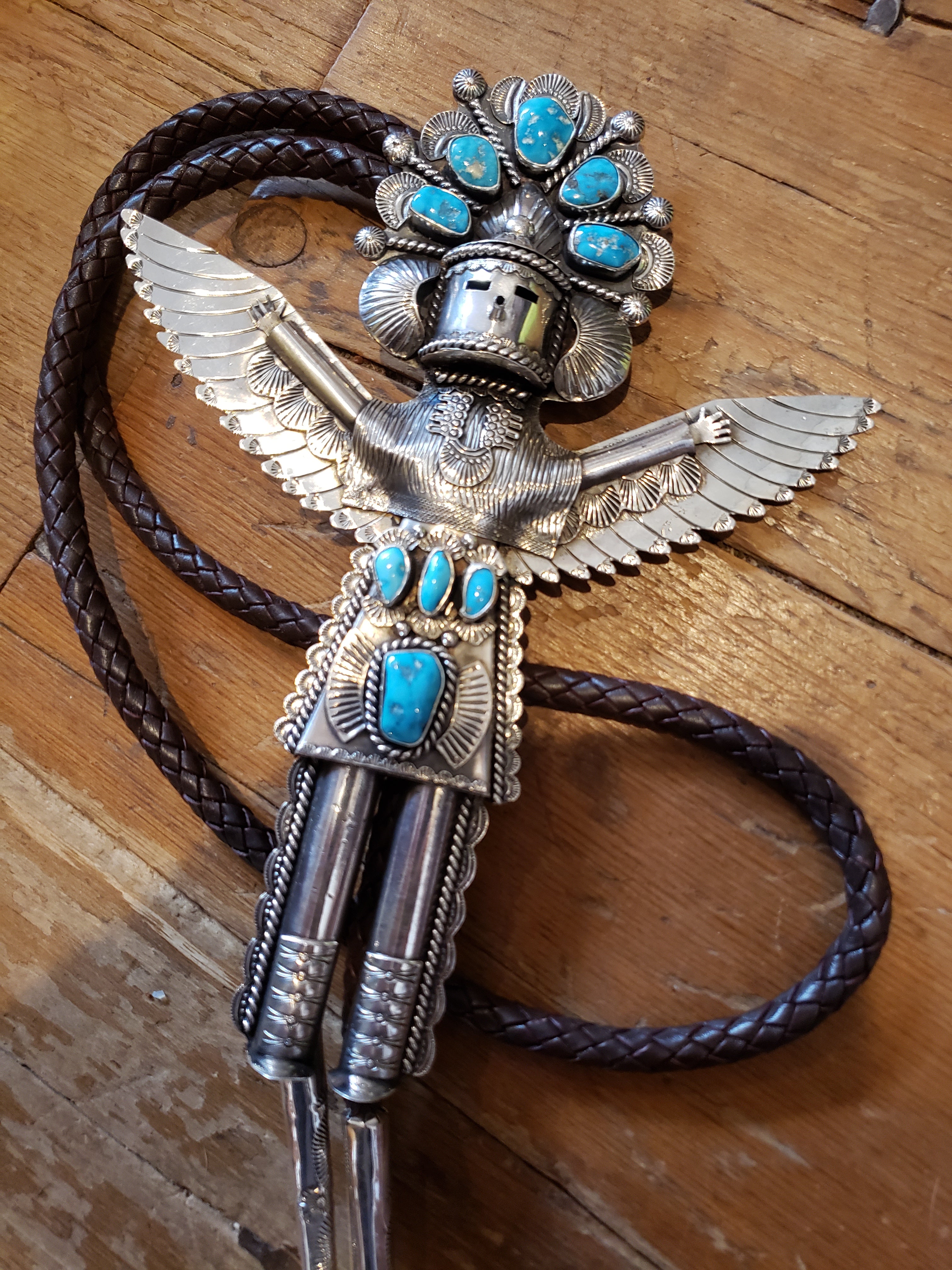 Huge Turquoise Kachina Bolo SALE