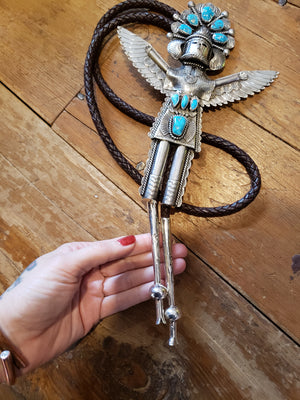 Huge Turquoise Kachina Bolo SALE