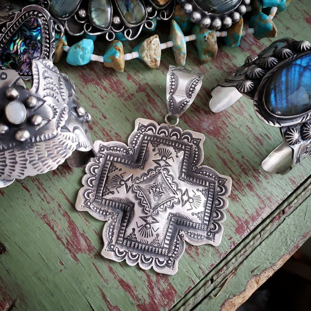 Stamped Cross Pendant