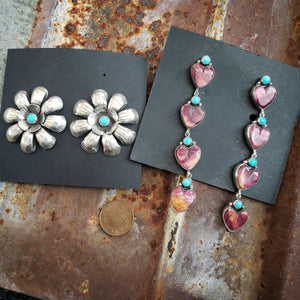 Turquoise Flower Earrings