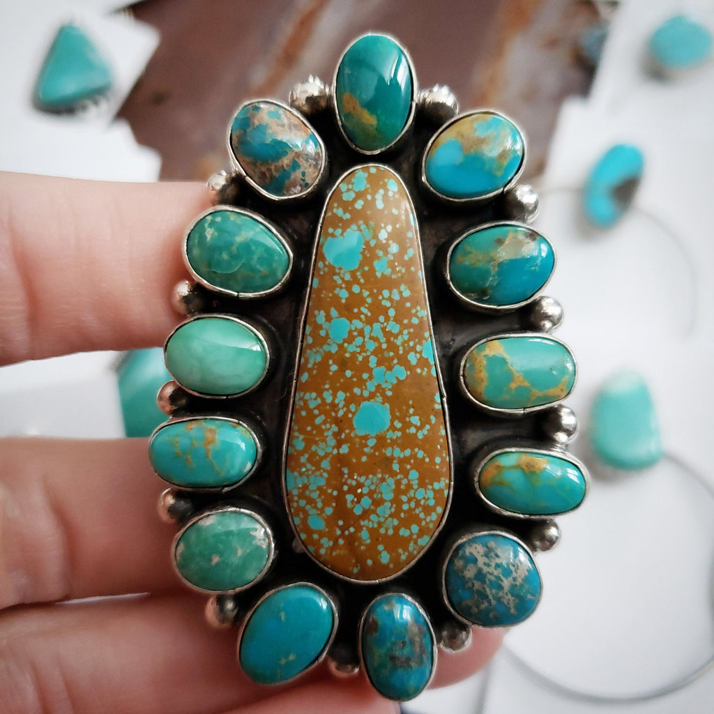 Number 8 Turquoise Statement ring