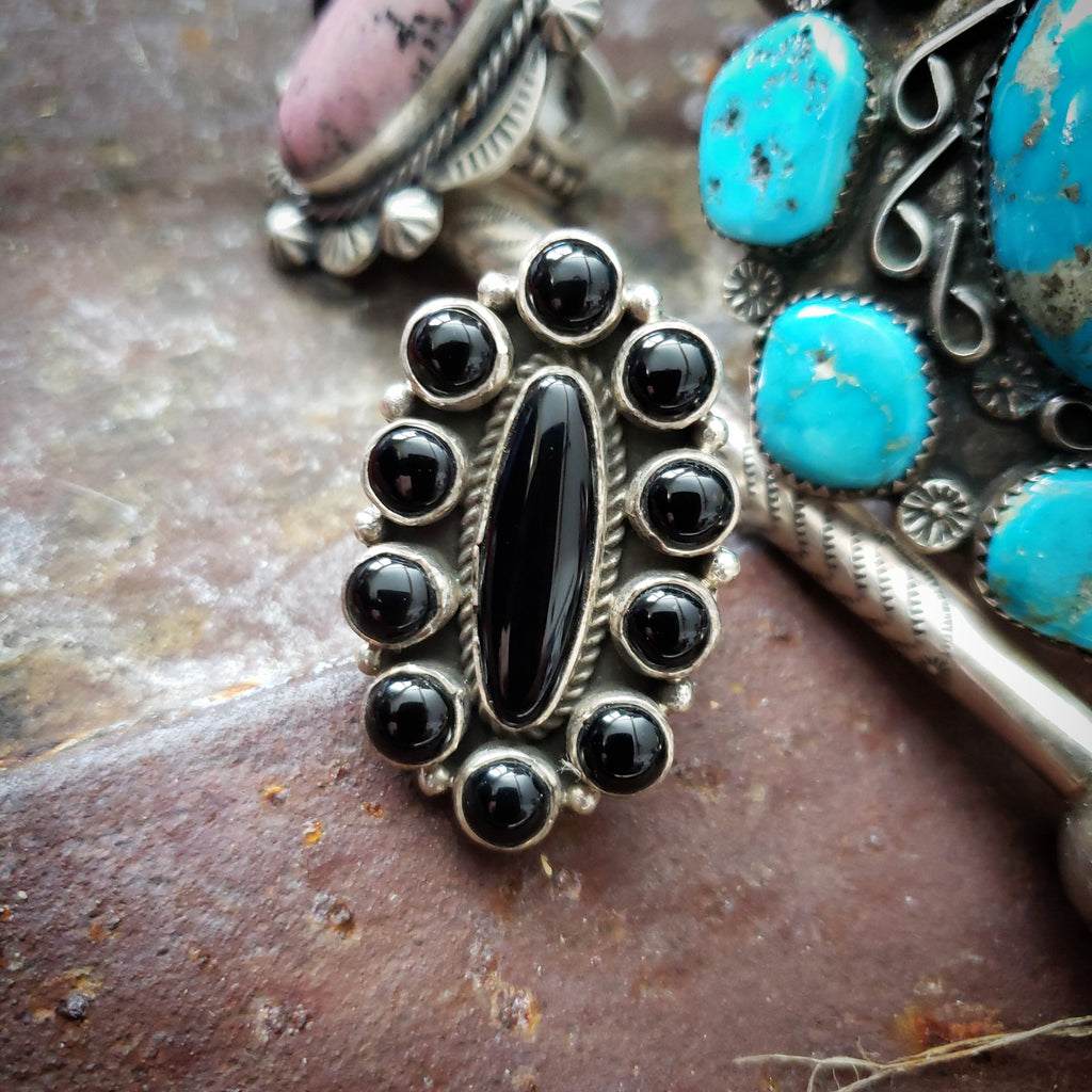 Onyx Cluster Ring