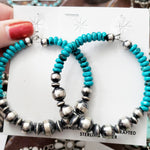 Turquoise Hoops