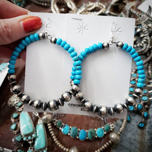 Turquoise Hoops