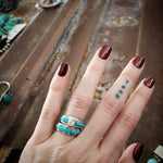 Turquoise Wedding Ring Set