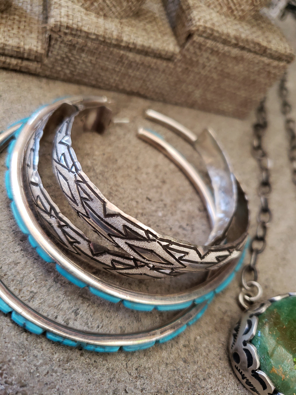 Etched Silver Hoops Earrings SALE