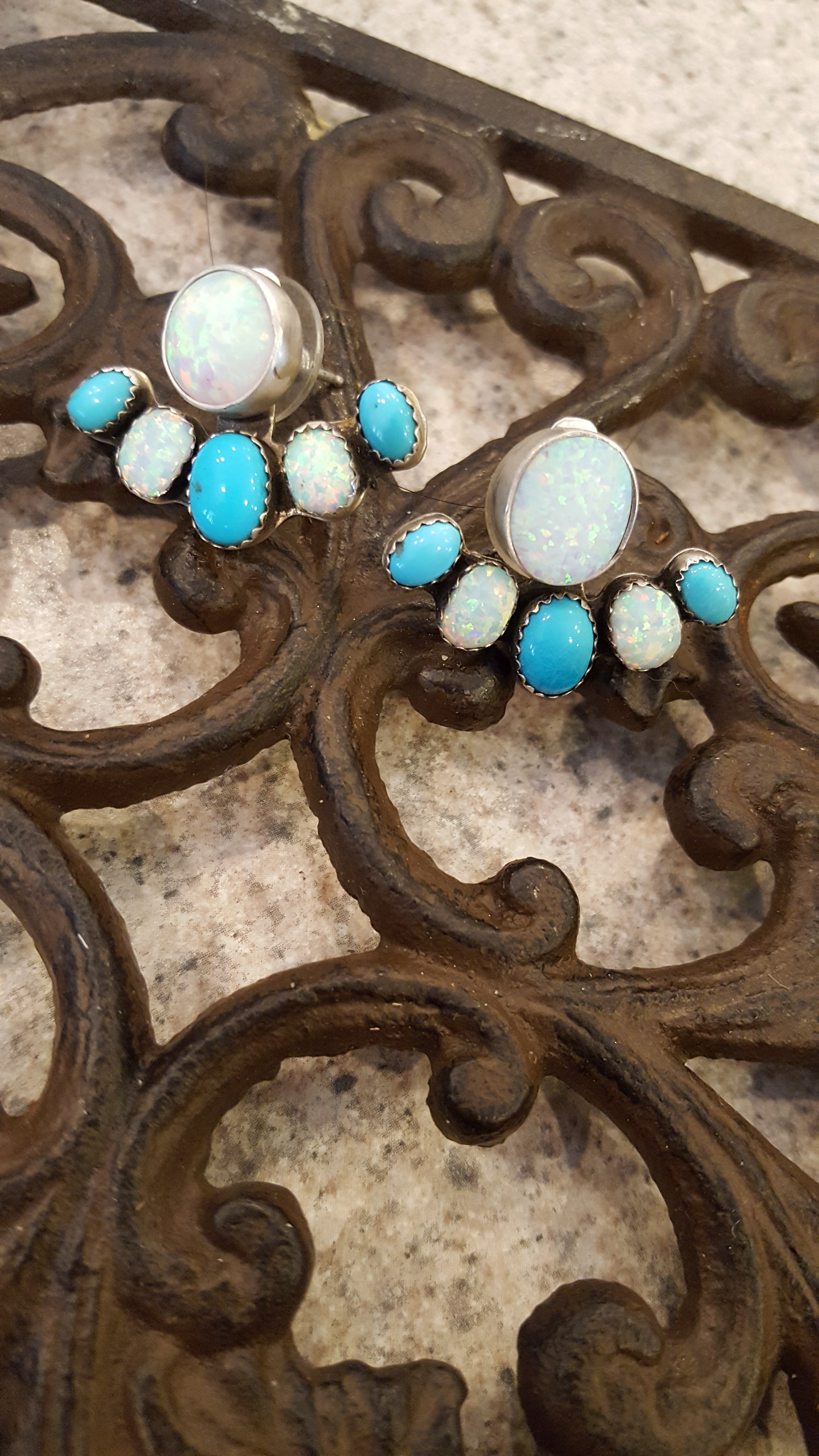 Opal earrings