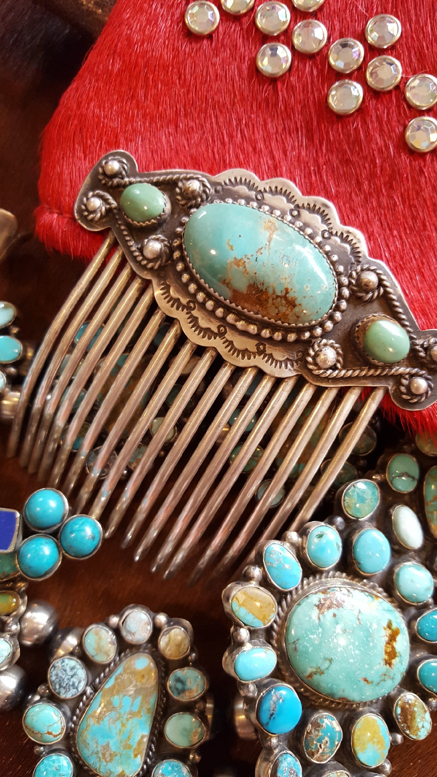 Gem Turquoise Hair Comb