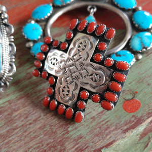 Coral Cross Concho