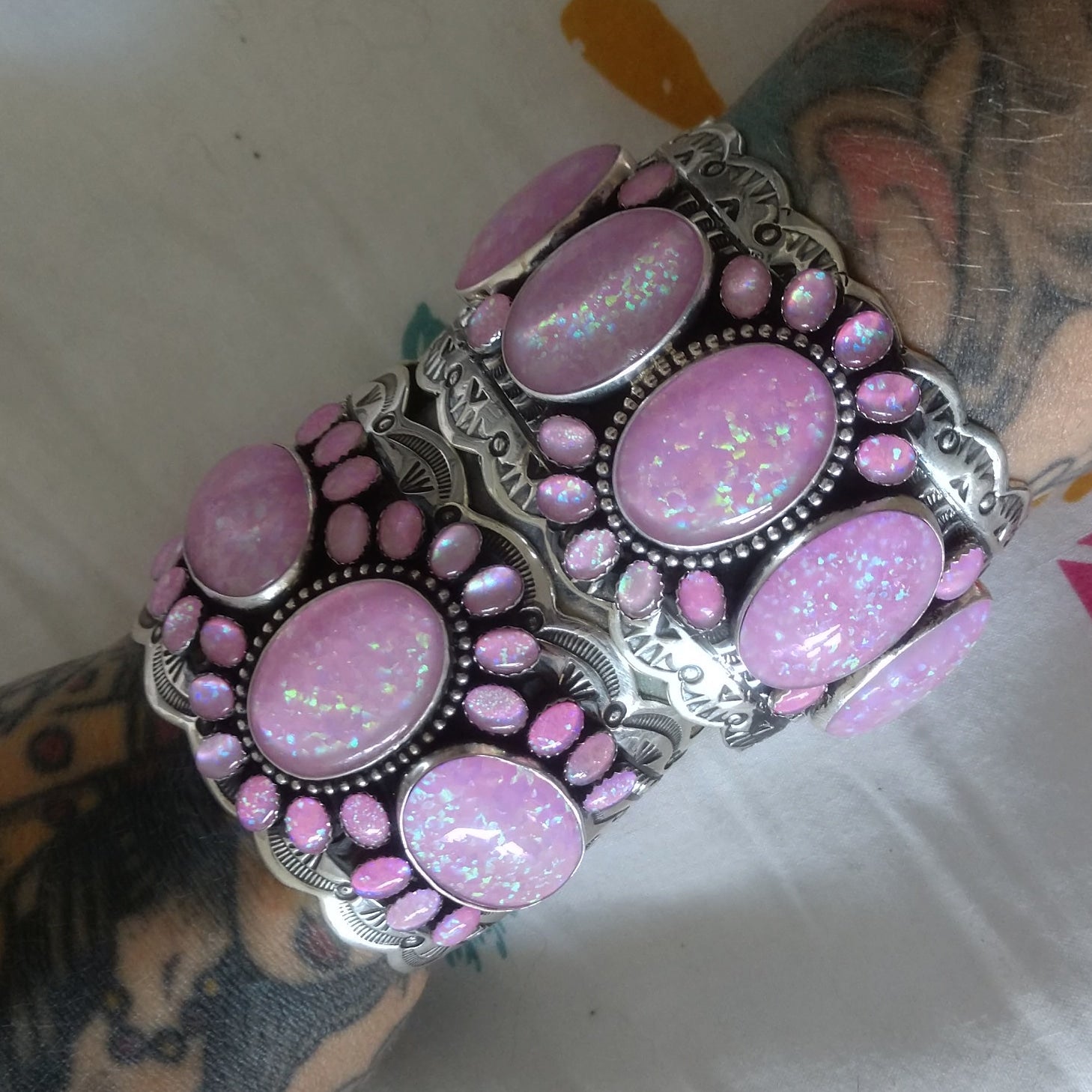 Pink Opal Cuff