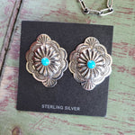 Turquoise Concho Earrings