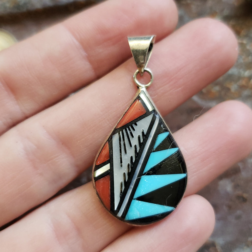 Sterling Inlay Pendant