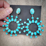 Turquoise Statement Earrings By Federico SALE