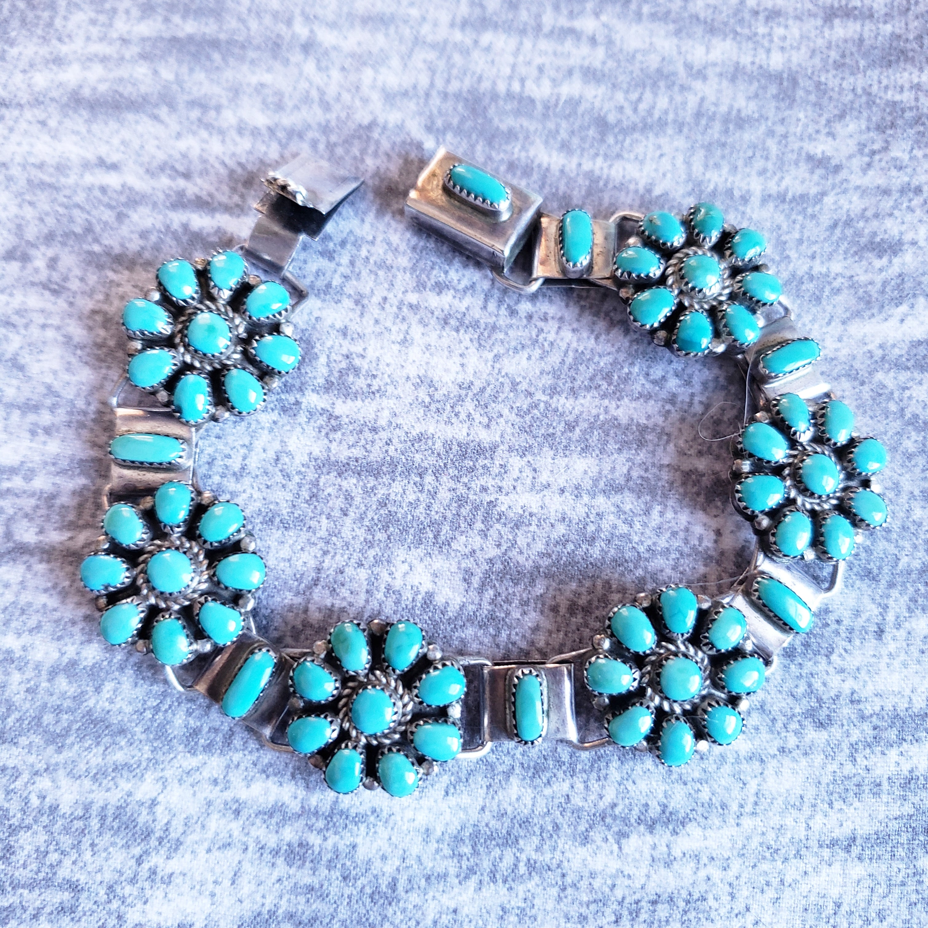 Vintage Turquoise Link Bracelet