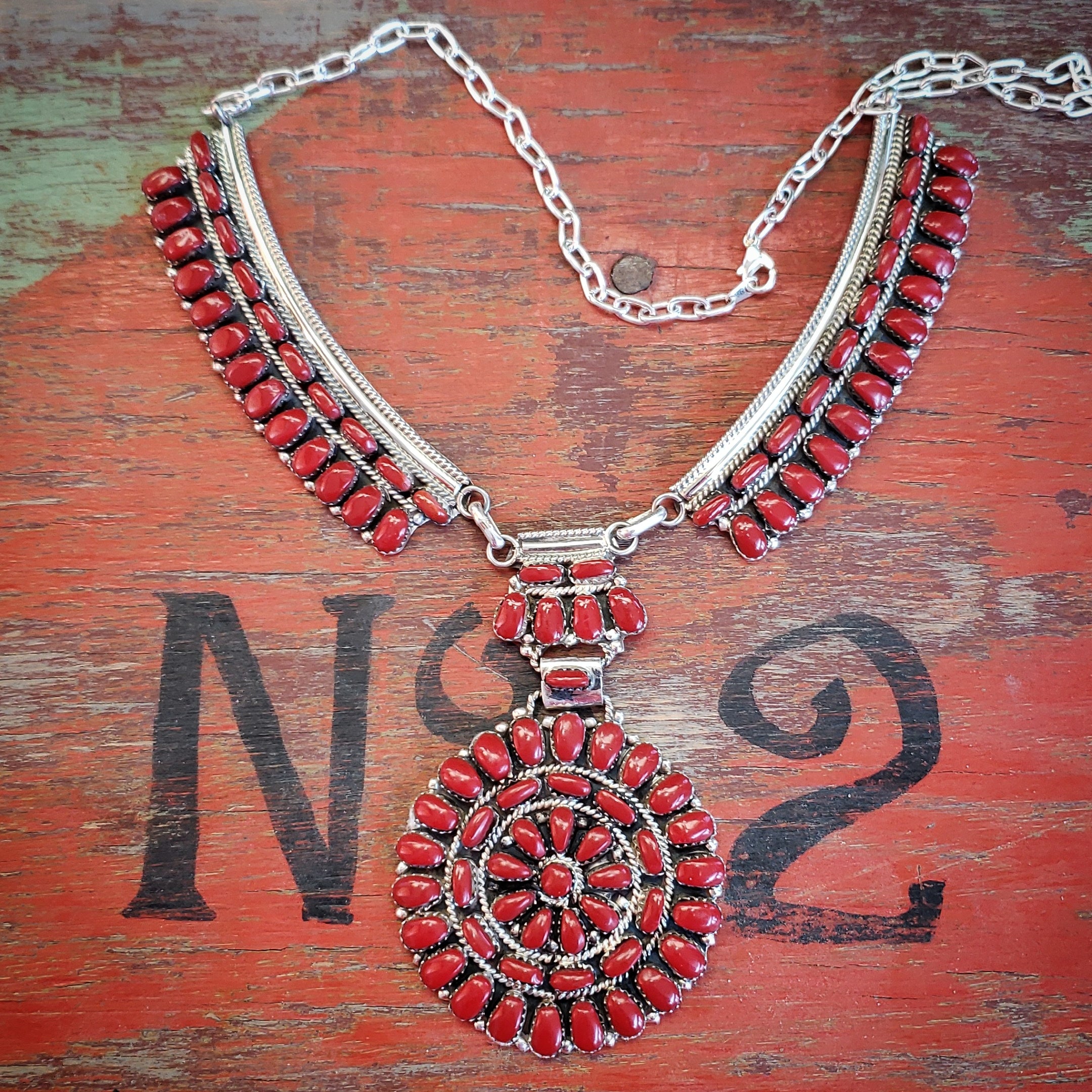 Coral Cluster Necklace