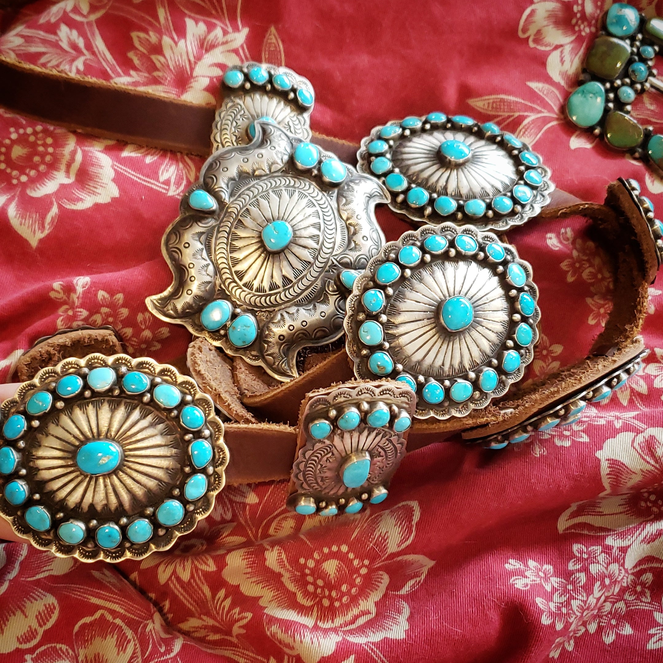 Dan Martinez Turquoise Concho Belt SALE